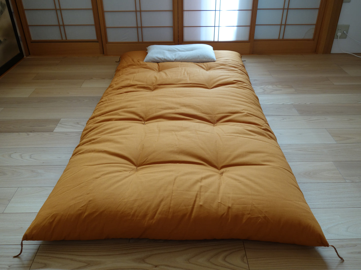 敷布団 オーガニックコットン生地 琥珀アンバー