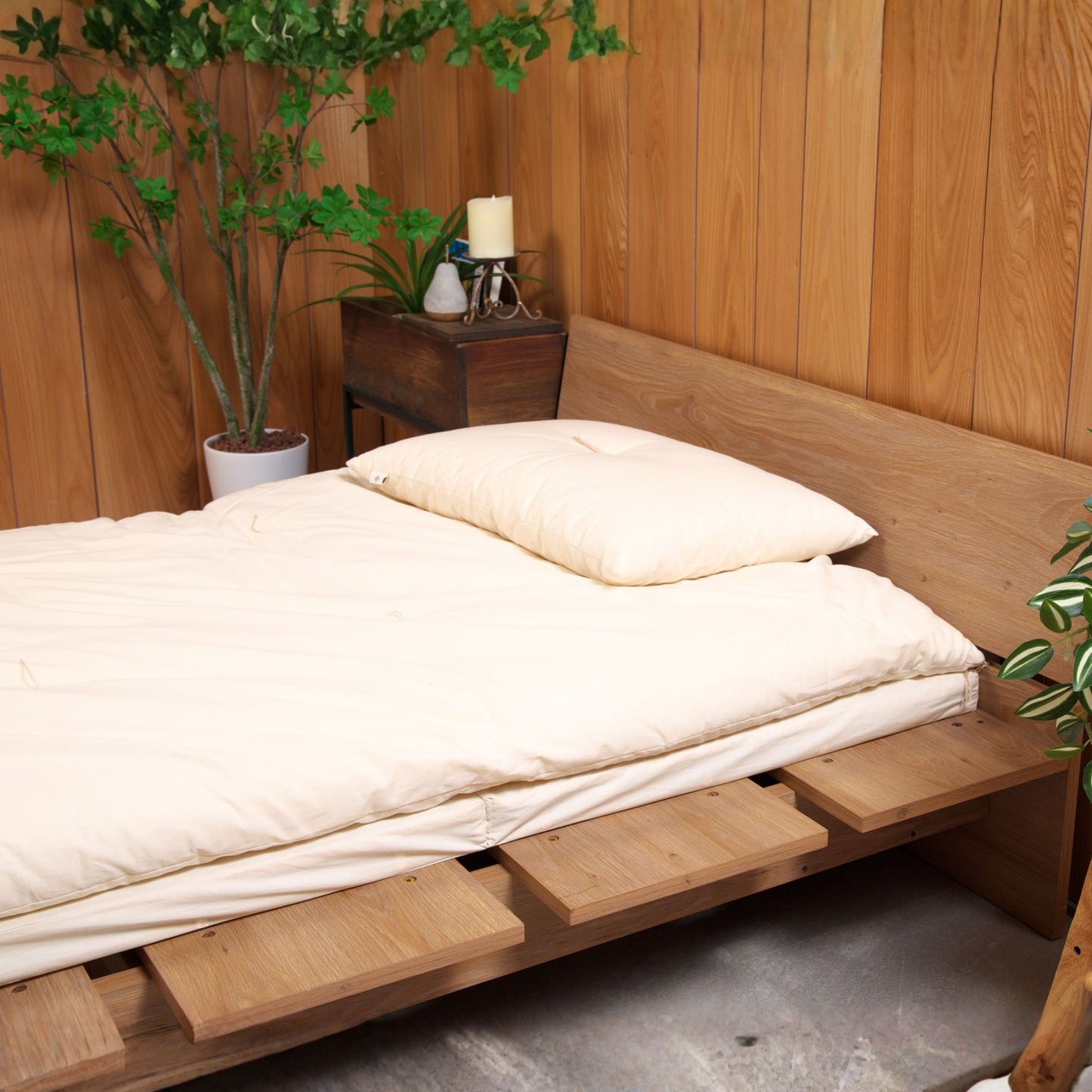 オーガニックコットン　布団カバー（ファスナーとじ）