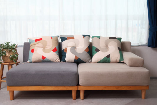 【座布団】フランスデザイナーコラボ Cotton WA（銘仙判 / 全3色）