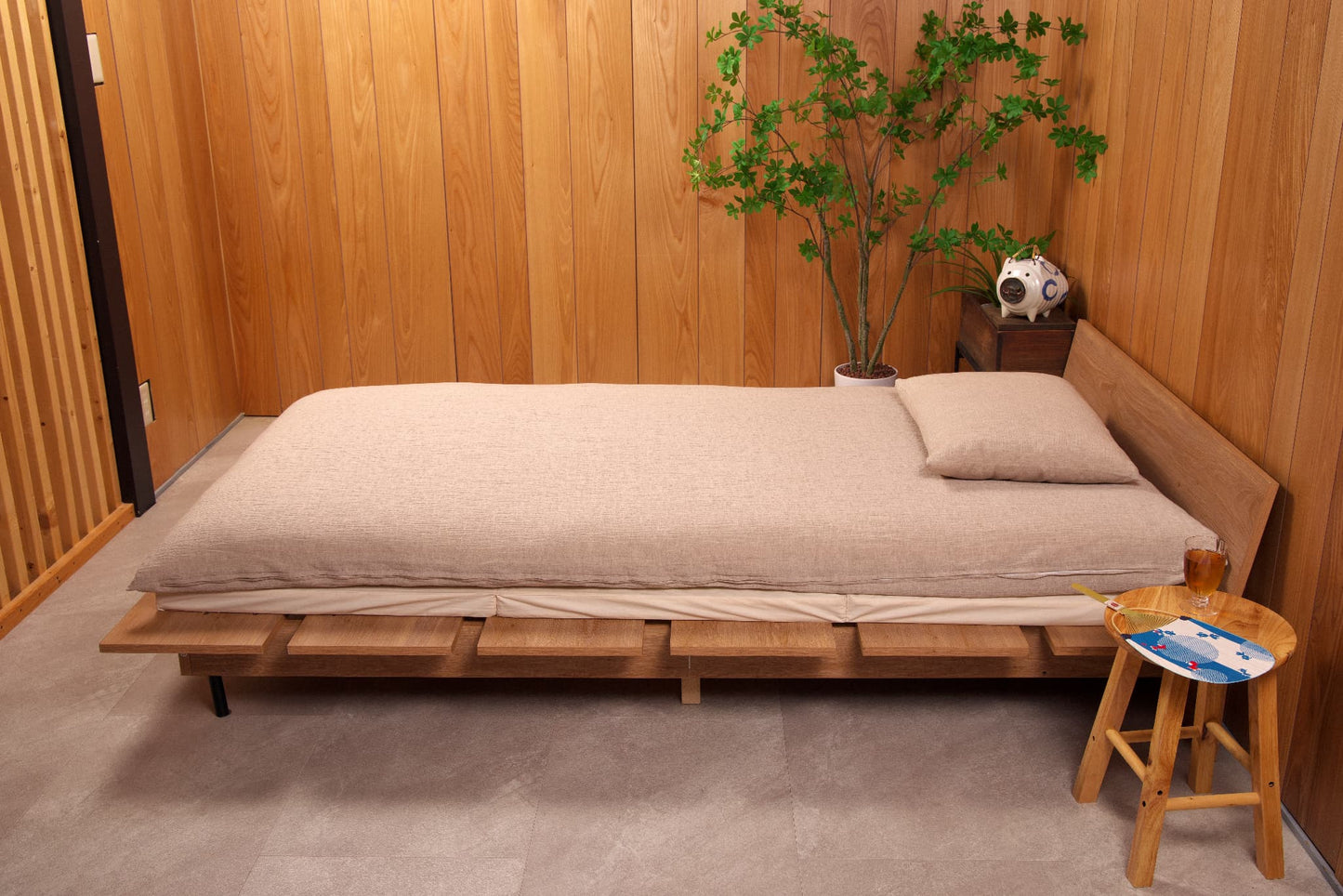 敷布団カバー 遠州木綿 綿麻楊柳