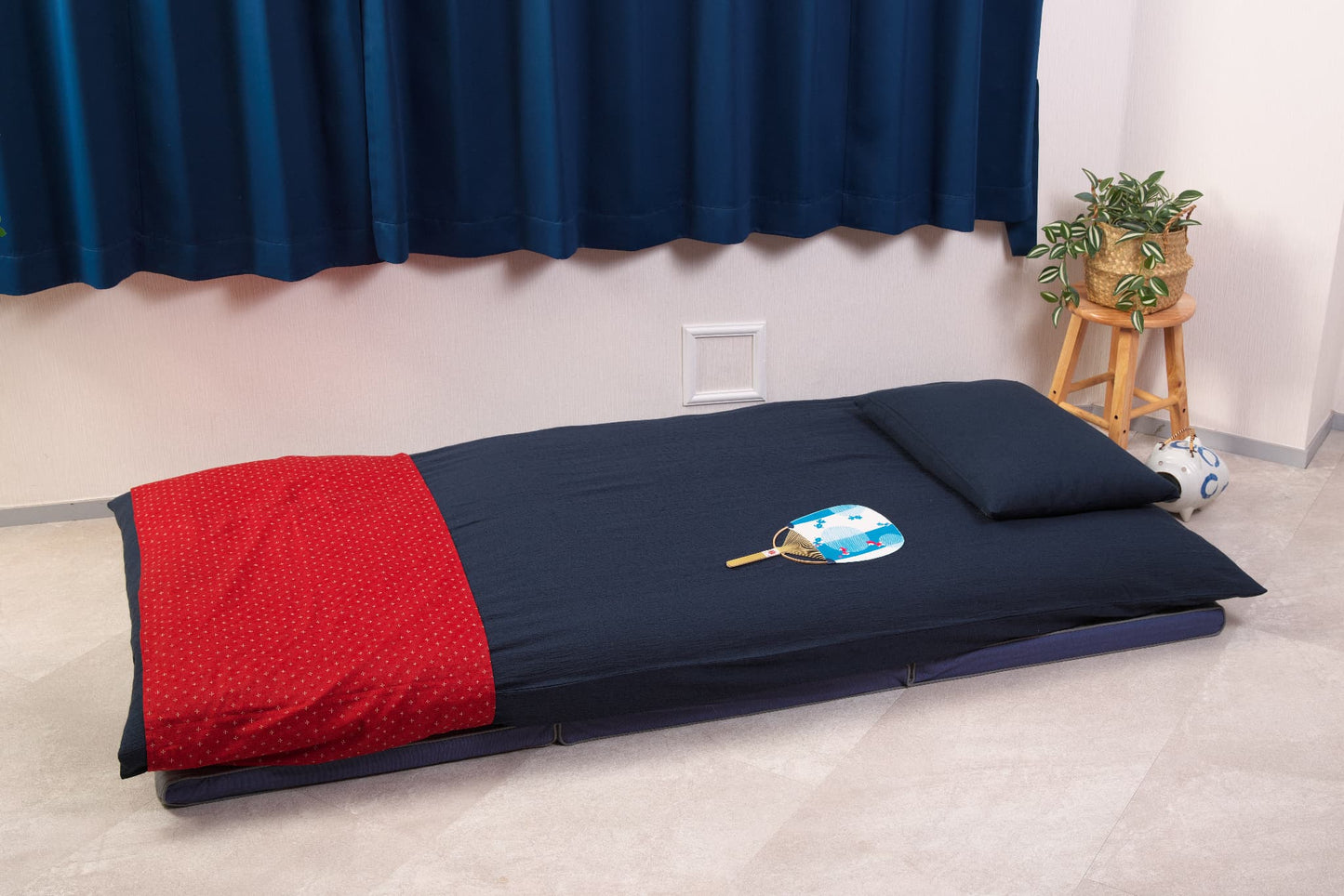 敷布団カバー 遠州木綿 綿麻楊柳