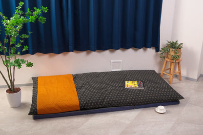 敷布団カバー 麻刺し子