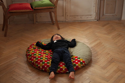 【丸座布団カバー】100cm丸　 バイカラー
