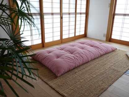敷布団 ハーブ染め 手織りオーガニックコットン生地　