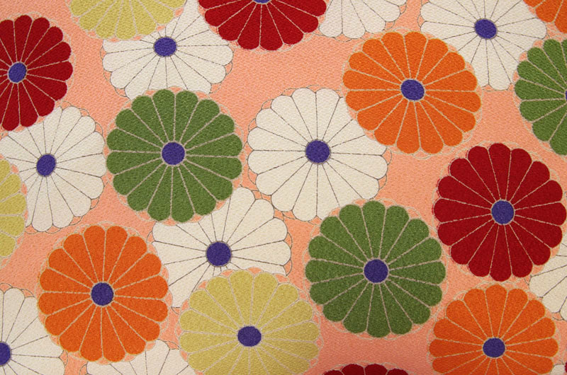 【座布団カバー】菊友禅（銘仙判）