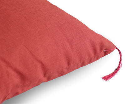 敷布団 オーガニックコットン生地 栗梅レッド