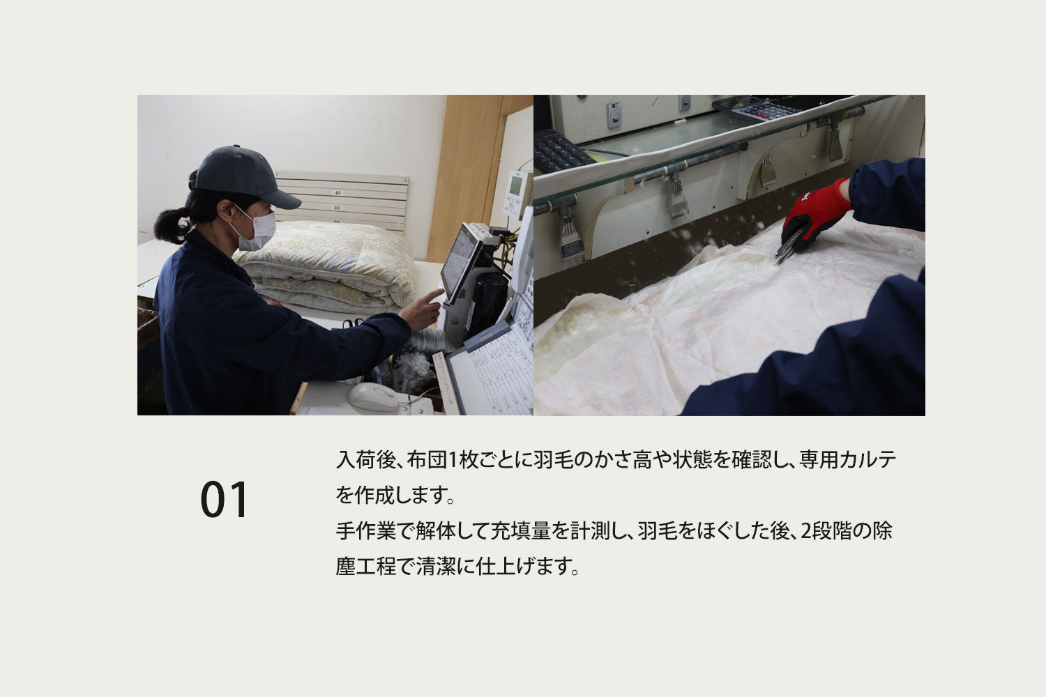 羽毛布団リフォーム Eプラン – わたや森